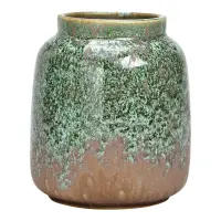 Verdéa – Vase 16 cm Grün Taupe Porzellan