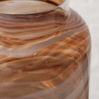 Marbél - Vase Glas Marmoroptik Braun