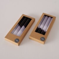 Coloré – Dip-Dye Stabkerze 20 cm Schwarz-Weiß-Grau