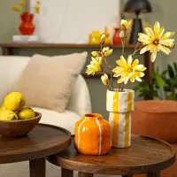 Linéa – Keramikvasen Gelb & Orange
