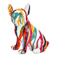 Frenchie – Französische Bulldogge Skulptur Bunt