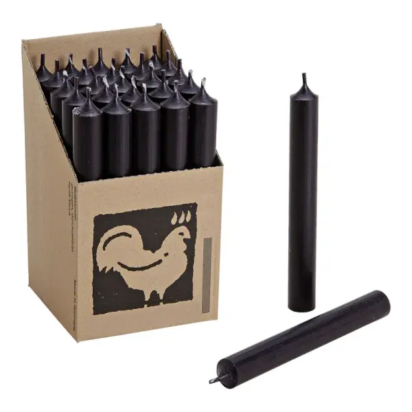 Noiré – Stabkerze 18 cm Schwarz