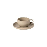 Paléa – Cappuccino Cup mit Untertasse Taupe